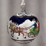 Horse-drawn sleigh blue